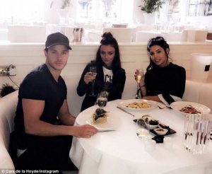 Dinner date! She then headed to Manchester to catch up with Love Island's Scott Thomas and Kady McDermott