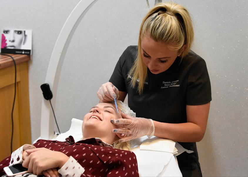 The 21-year-old underwent Dermaplanning which uses a scalpel to scrape away dead skin cells